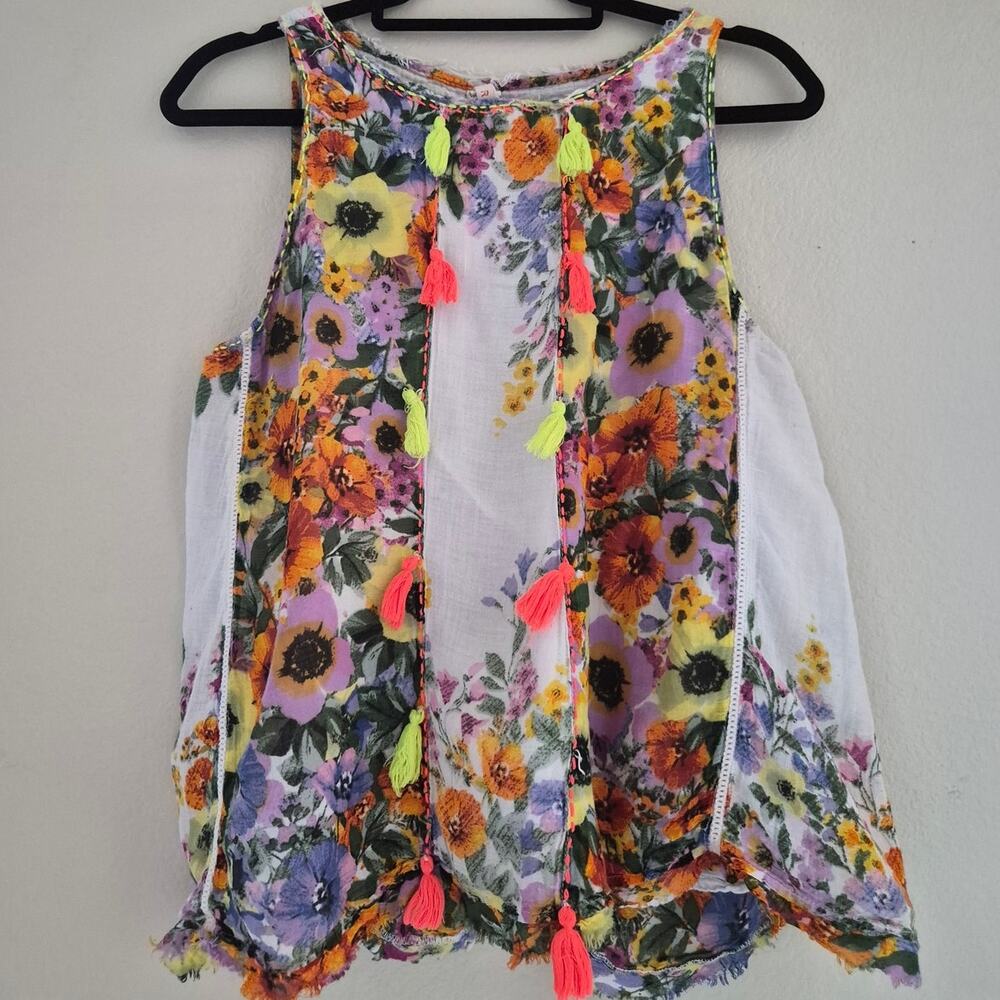 Anthropologie x Raga Artsy Bohemian Floral Swing Blouse